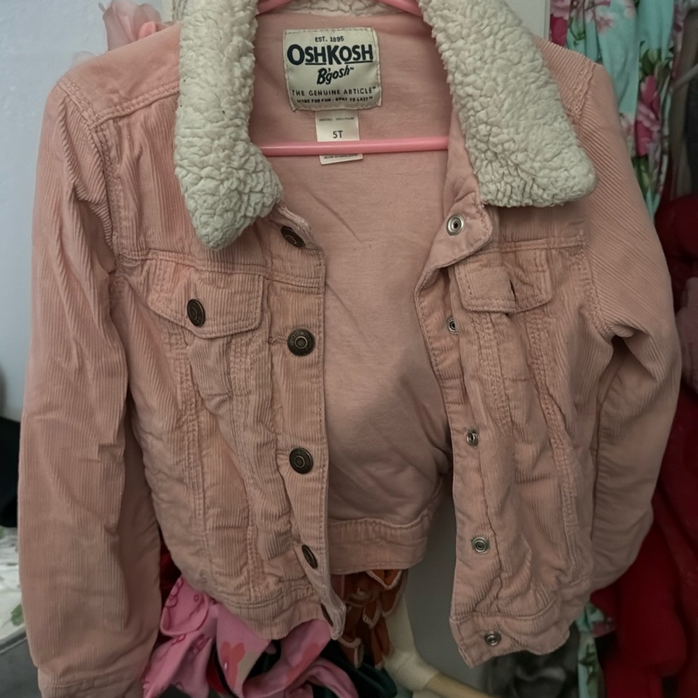 OSH KOSH pink corduroy jacket 5T